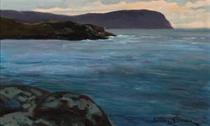GISLANDER William,Rocky coastal view at twilight, the Faroe Islands,Bruun Rasmussen 2023-03-06
