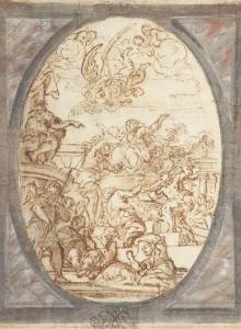 GISMONDI Paolo 1612-1685,Le Martyre de Saint Jean L'Evangéliste,18ème siècle,Christie's 2004-12-15