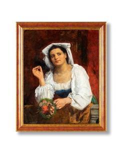 GIUDICI Rinaldo 1853-1921,Ritratto di popolana con mazzo di fiori,Casa d'Aste Arcadia IT 2019-10-29