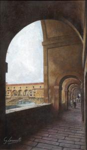 Giuliano Lorenzetti 1920,Veduta del Ponte Vecchio,Farsetti IT 2008-11-08