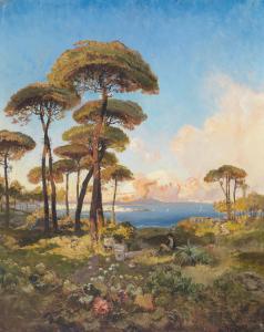 GIUSTI Guglielmo 1824-1916,The Bay of Naples as seen from Posilippo,1872,Palais Dorotheum 2019-06-24