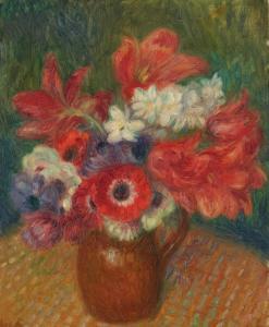 GLACKENS William James 1870-1938,Anemones and Tulips in a Brown Jug,1743,Sotheby's GB 2024-03-05