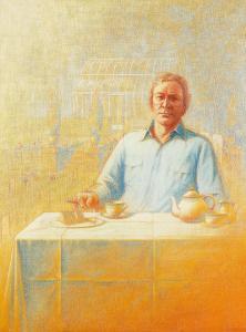 GLADWELL Guy 1946-2014,Portrait of Sir Michael Caine,1987,Bonhams GB 2022-03-02