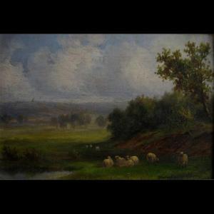 GLADYS VICKERS EVELYN 1800-1800,SHEEP AT REST,1908,Waddington's CA 2009-05-11