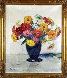 GLANSDORFF Hubert 1877-1963,Vase garni de Fleurs,Galerie Moderne BE 2007-08-28