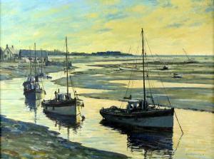 GLANVILLE ROY 1911-1965,Low water, evening, Leigh,Ewbank Auctions GB 2019-03-21