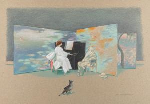 GLASER Milton 1929-2020,Vita immaginaria di Claude Monet,1992,Finarte IT 2024-03-26