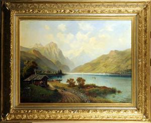 GLASER Moritz 1856-1920,Vue de Suisse.,Galerie Moderne BE 2012-10-23