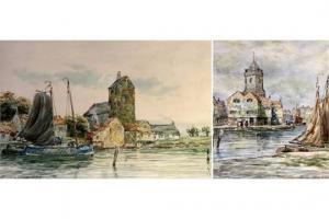 GLASS John Hamilton 1890-1925,A Canal in North Holland,Wright Marshall GB 2015-07-21