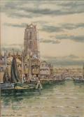 GLASS John Hamilton 1820-1885,Dutch canal scene,David Lay GB 2013-01-24