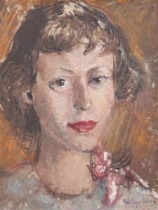 GLASS Pauline 1908-1979,Portrait of a woman wearing red lipstick,1952,Gorringes GB 2017-04-25