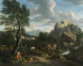 GLAUBER Johannes 1646-1726,Landschaft mit Merkur und Argus,Schuler CH 2018-06-20