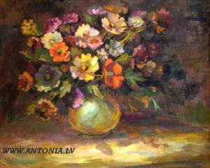 Glaudans Pavils 1915-1968,The flowers in vase,Antonija LV 2009-05-29