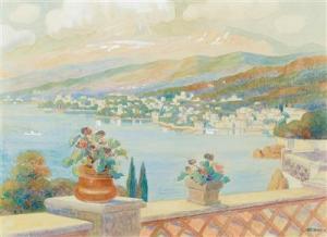 GLAX Stefanie,A view from a balcony over the bay of Abbazia and ,Palais Dorotheum 2018-03-28