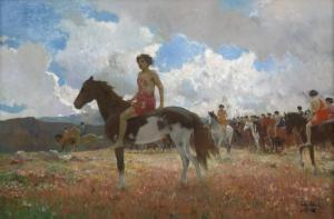 GLEICH John 1879-1927,Amazonen zu Pferde,Galerie Bassenge DE 2023-11-30