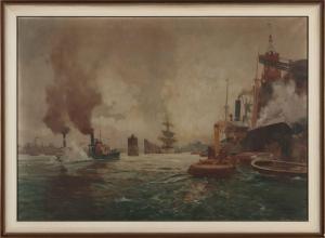 GLEICH John 1879-1927,Im Hamburger Hafen,Arnold DE 2023-02-22