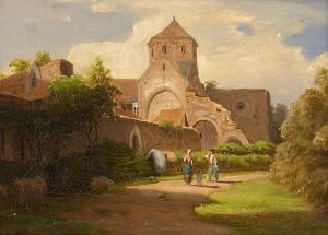 GLEIM Eduard 1812-1899,Ansicht einer Klosteranlage,Van Ham DE 2011-02-02