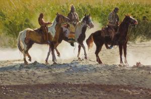 GLEN EDWARD 1942,Riders by the Stream,Altermann Gallery US 2015-08-14