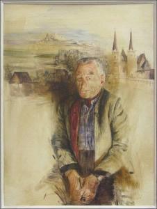 GLEN MICHAELS 1927,PORTRAIT OF A MAN IN ALANDSCAPE,Susanin's US 2008-10-04