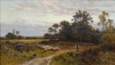 GLENDENING Snr. Alfred Augustus 1840-1921,Landscape with a shepherd and his flock ,Woolley & Wallis 2024-03-06