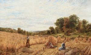 GLENDENING Snr. Alfred Augustus 1840-1921,The harvest,1867,Woolley & Wallis GB 2024-03-06