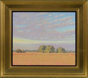 GLENN Renell 1947,Scene of fields and trees at sunset,Quinn's US 2011-06-11