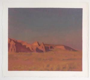 GLENN Renell 1947,Southwestern desert landscape,John Moran Auctioneers US 2017-01-24