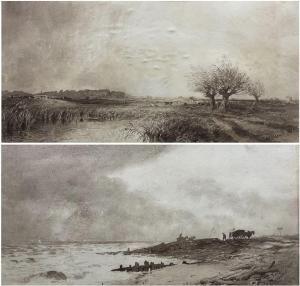GLENNIE George F.,Coast Nr. Rye' & 'Pett Level Sussex',1875,David Duggleby Limited GB 2023-09-30