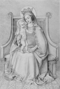 GLINK Franz Xaver 1795-1873,Die thronende Madonna mit dem Jesuskind.,Karl & Faber DE 2008-05-28