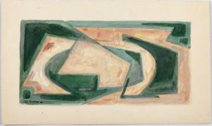 GLORIA Daniel 1908-1989,Composition cubiste géométrique,Etienne de Baecque FR 2020-11-07