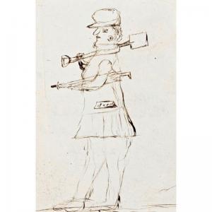GLOVER James 1800,SKETCH OF A HORICULTURAL DEBUT (CARICATURE OF JOHN,1836,Sotheby's GB 2009-08-24