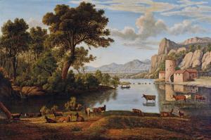GLOVER John 1767-1849,Mill on the Tiber,1840,Menzies Art Brands AU 2024-03-27