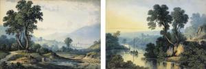 GLOVER John 1767-1849,St Laurent Ruins and Lake Boisana, Italy,1820,Christie's GB 2003-04-02