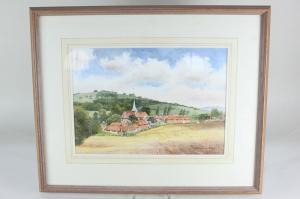 Glover Trevor,Sussex village landscape with church,Henry Adams GB 2019-12-05