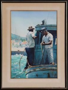 Gluck Larry 1931,Fisherman,1964,Ro Gallery US 2014-12-11