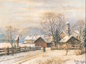 GLUCKERT Johannes 1868-1918,Geissach near Bad Tölz in Winter,1868,Stahl DE 2017-06-24