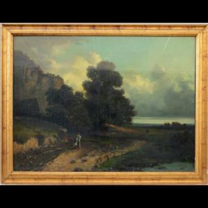 GNECCHI FRANCESCO 1847-1919,Paesaggio con figure,Il Ponte Casa D'aste Srl IT 2017-10-02