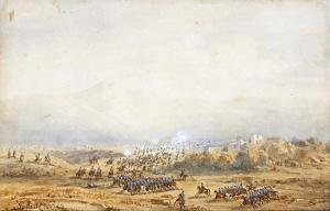 GOBAUT Gaspard 1814-1882,Scène de bataille en Algérie,Tajan FR 2008-12-02