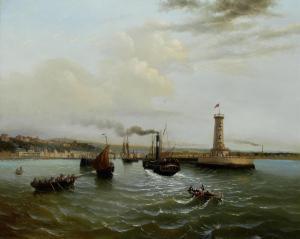 GOBERT Julie 1800-1800,Vessels entering a Boulogne harbour,Bonhams GB 2013-09-10