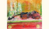 GOBILLARD Paule 1869-1946,nature morte au violon,Calmels Cohen FR 2004-06-30