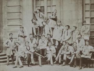 GOBINET DE VILLECHOLES Francois Marie Louis Alexandre,Groupe d'hommes, attribué à l'école des Arts et Ma,1860-1870,Art Valorem 2018-05-28