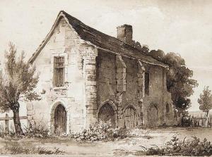 GOBLAIN Antoine Louis 1779-1842,Romantische Ansicht mit Dorfarchitekt,Jeschke-Greve-Hauff-Van Vliet 2017-09-29