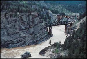 GOBLE Brian 1952,Cisco Crossing, Fraser Canyon,1999,Heffel CA 2011-03-04