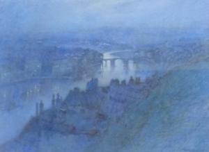 GOBLE Warwick 1862-1943,Overlooking Whitby by Moonlight,David Duggleby Limited GB 2020-03-06