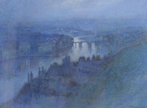 GOBLE Warwick 1862-1943,Overlooking Whitby by Moonlight,David Duggleby Limited GB 2020-07-17