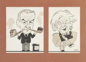 GOBLIN 1900-1900,Two caricatures,Harmony and Lloyd George,Capes Dunn GB 2018-03-20
