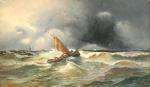 GODCHAUX Alfred 1835-1895,Barque de pêche dans la vague,Alliance Encheres FR 2007-06-24