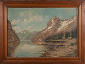 GODCHAUX Emile 1860-1938,Lac de montagne,Conan-Auclair FR 2024-02-20