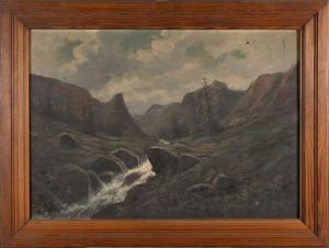 GODCHAUX Emile 1860-1938,Torrent en montagne,Conan-Auclair FR 2024-02-20