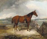 GODDARD George Bouverie 1832-1886,A Bay Hunter by a gate,1858,Christie's GB 2001-04-23